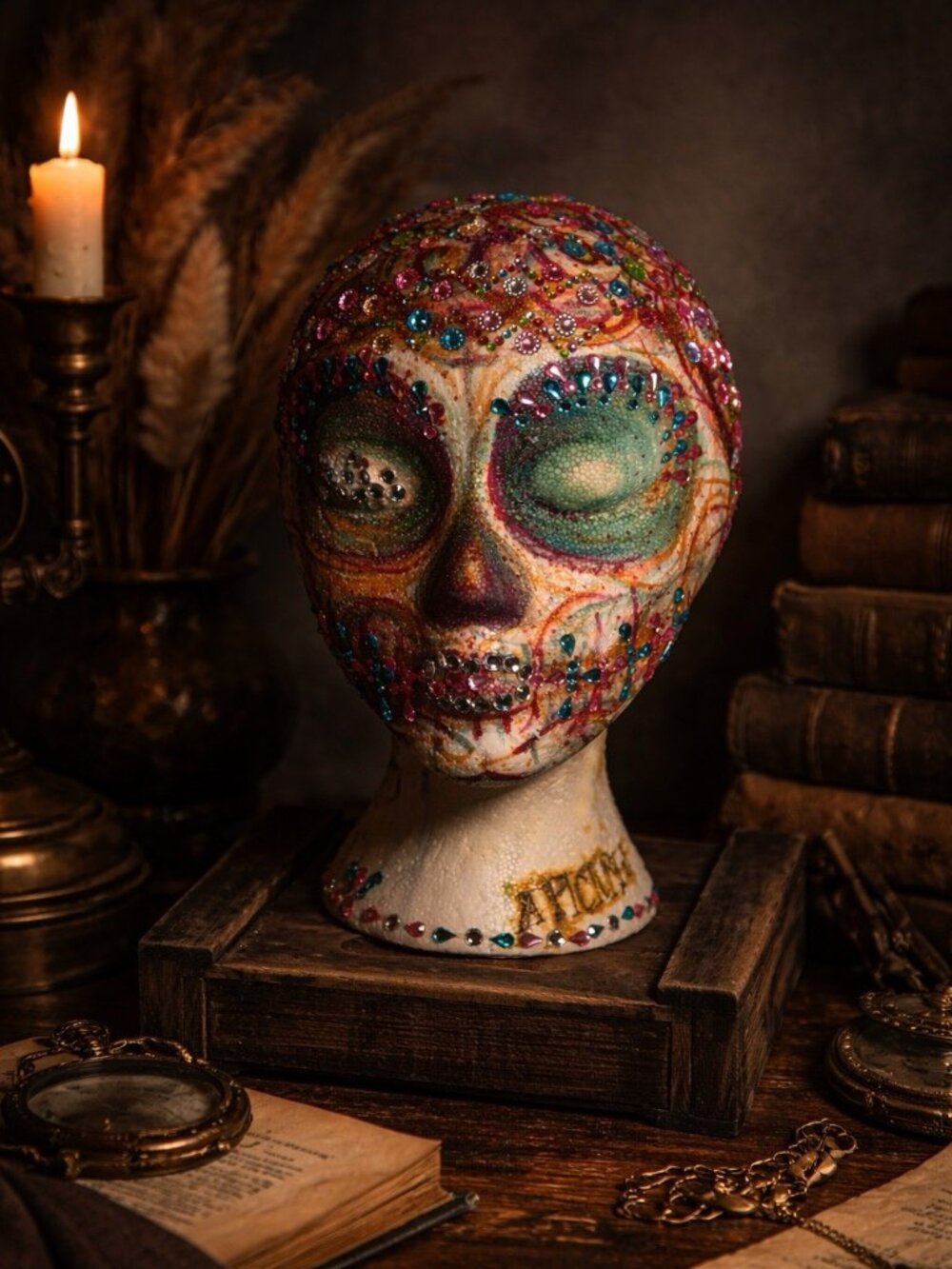 Mannequin Foam Head Gothic Victorian Zombie Home Decor Pop Art Gothic Skeleton